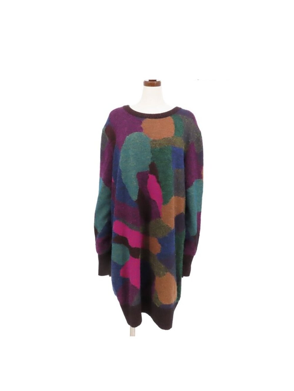 Chanel Dress Tunic Multicolor Wool Nylon Acrylic Mohair 44